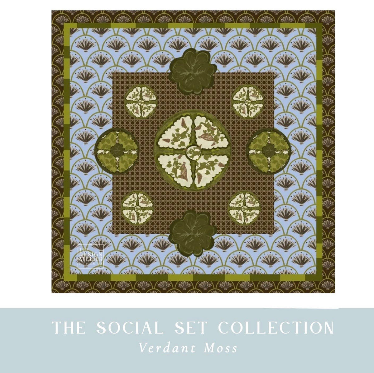 Verdant Moss 32.5”x 32.5” Mahjong Mat- RESTOCKING in NOVEMBER