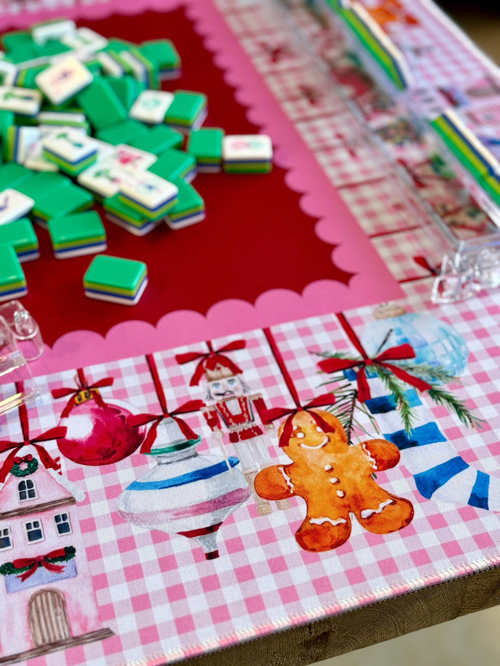 Mahjong Mat Preppy Christmas
