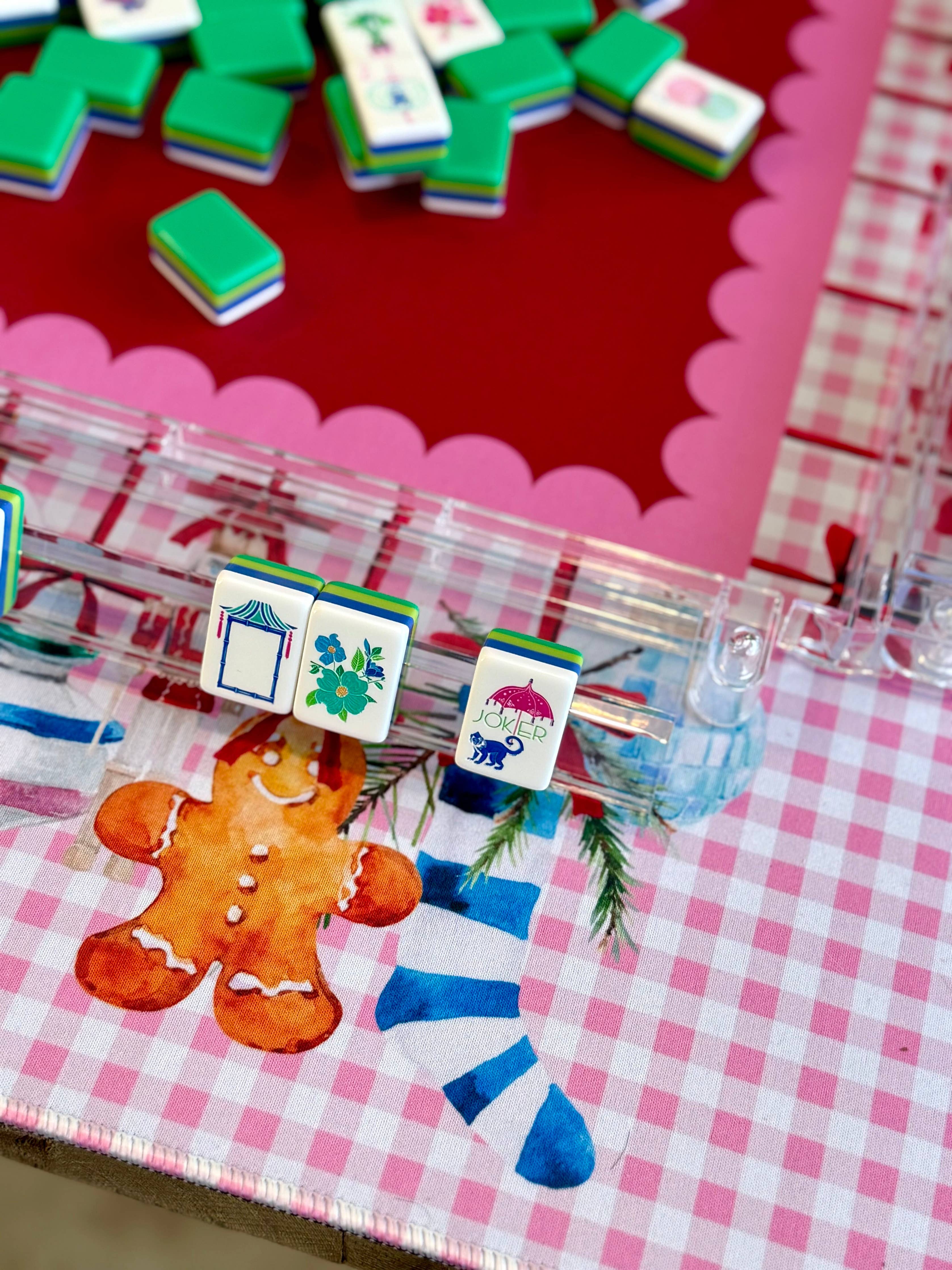 Mahjong Mat Preppy Christmas