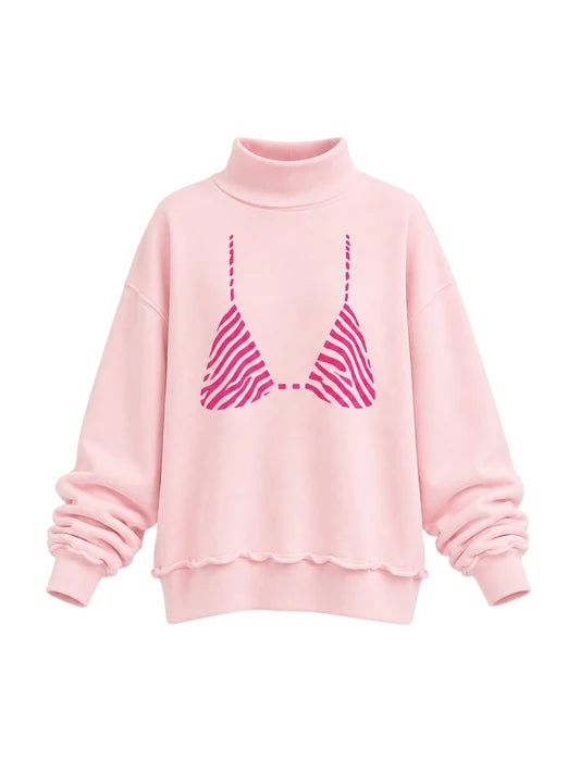 Patterned Bikini Mock Neck Sweatshirt – PREORDER (EARLY JANUARY)