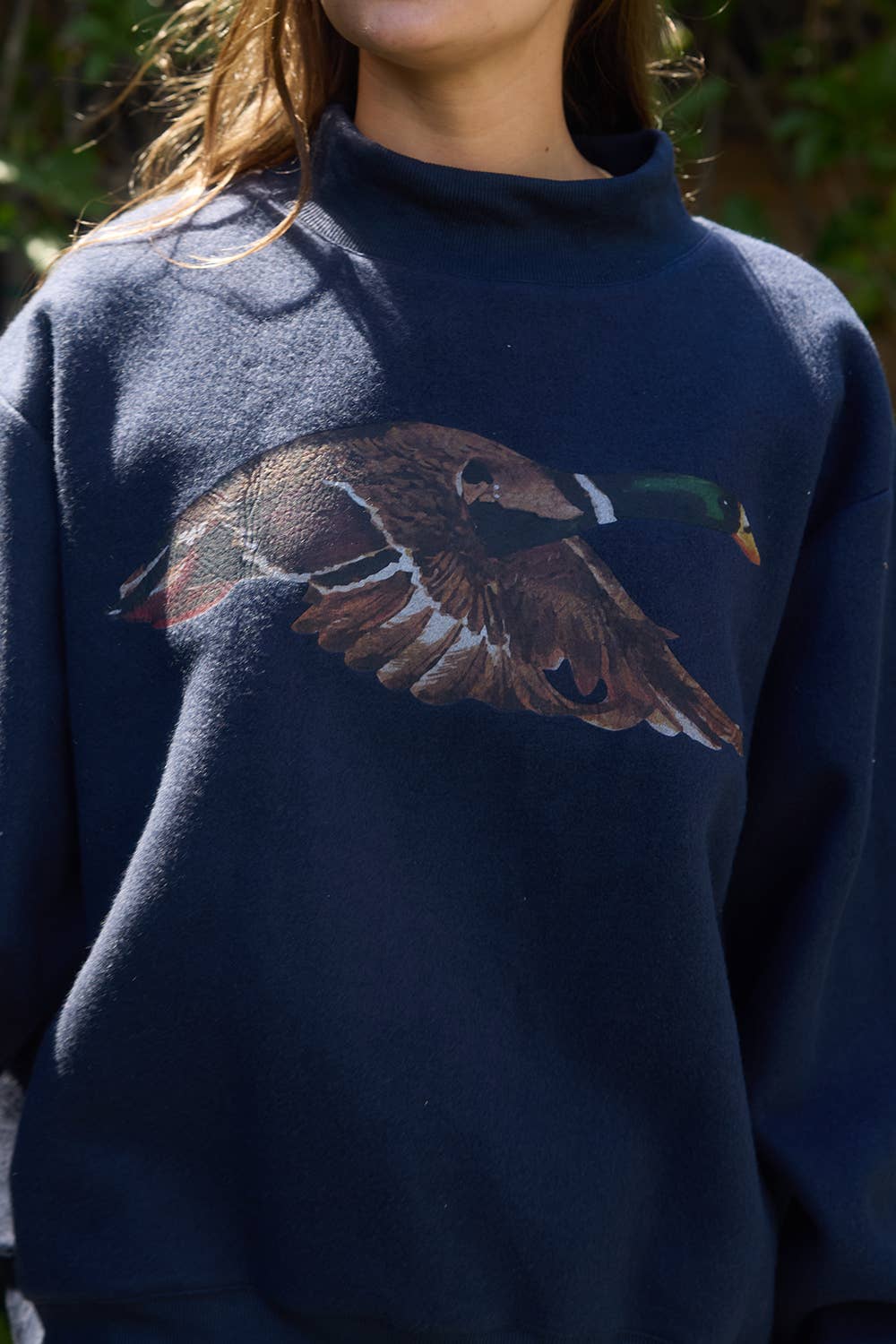 Lucky Duck Mallard Reversible Mock-Neck Sweatshirt- PREORDER