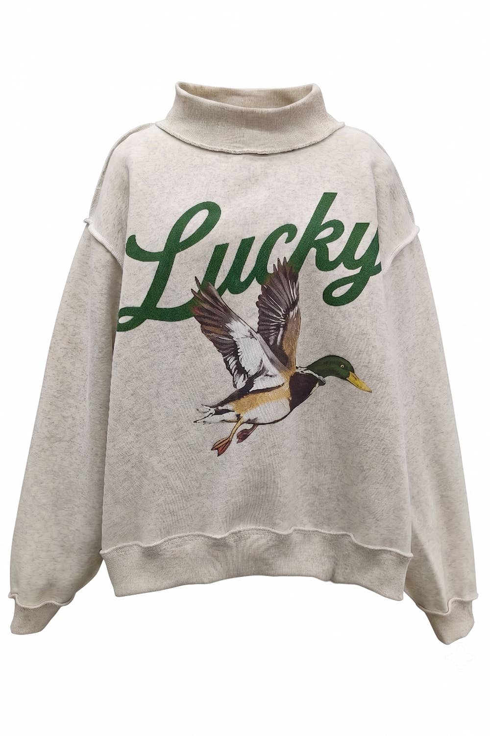 Lucky Duck Mallard Reversible Mock-Neck Sweatshirt- PREORDER