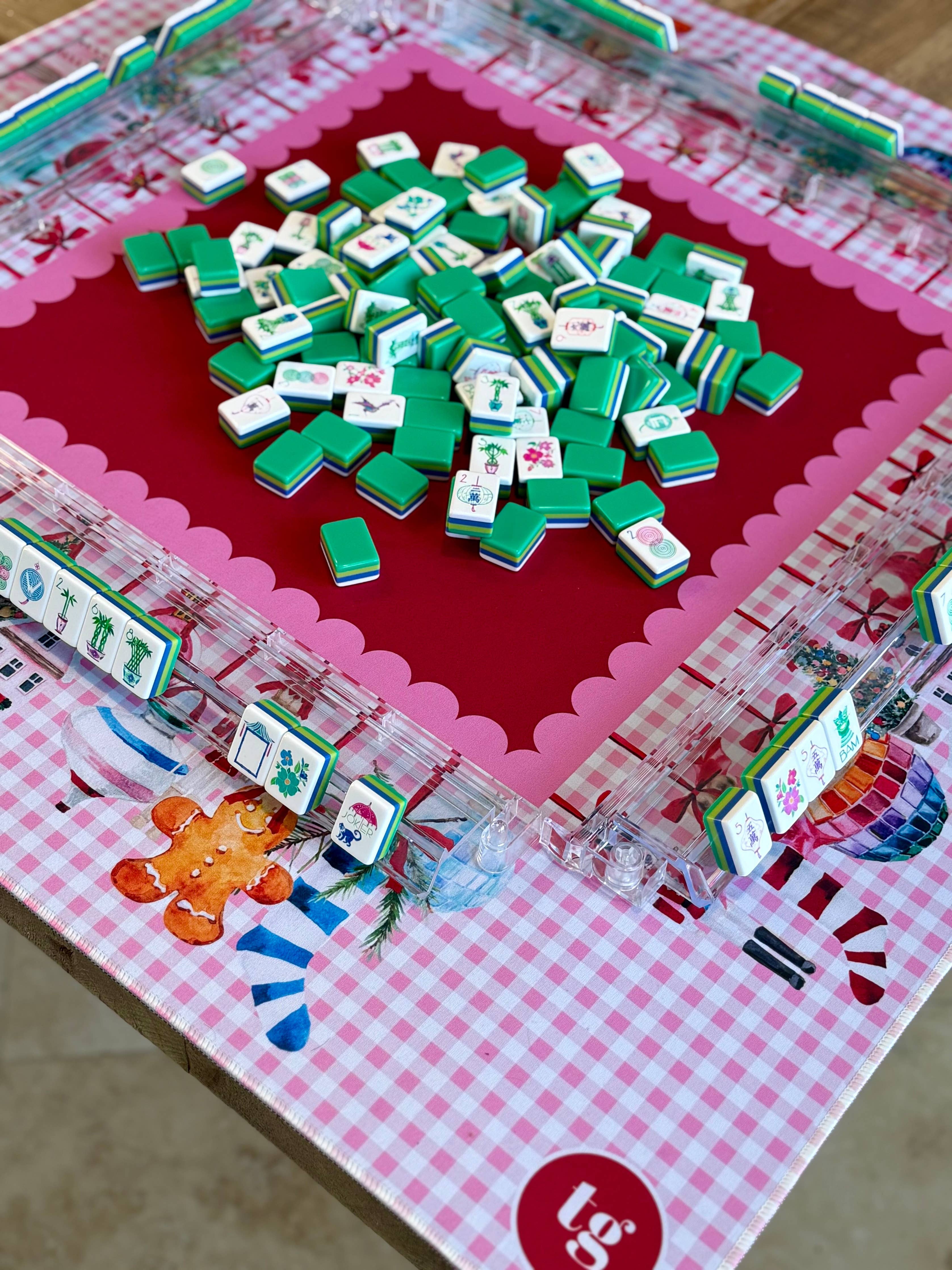 Mahjong Mat Preppy Christmas