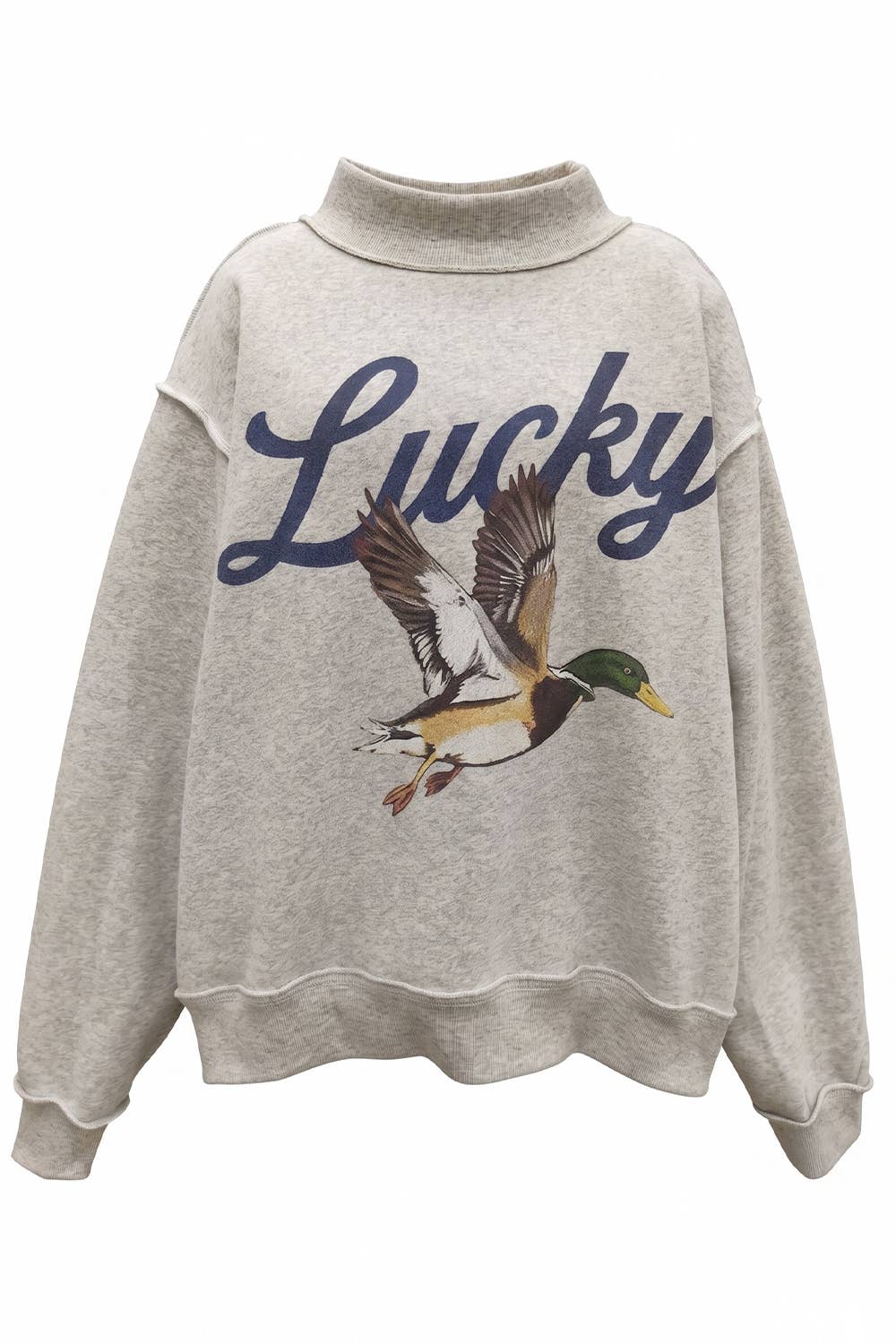 Lucky Duck Mallard Reversible Mock-Neck Sweatshirt- PREORDER